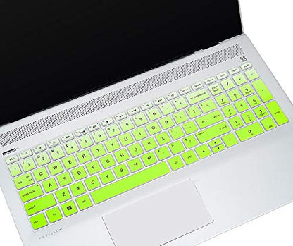Keyboard Cover for HP Laptop 15.6 15-dw 15-dy 15-da/db 15-ef 15-bs/bw 15t 15z 15t-dy200 15-dy5033dx dy5073dx dy2073dx 15-dw4047nr dw3033dx dw3013dx 15-ef2033dx ef1023dx/HP 17-by/bs/ca 17.3 Skin, Green - color: Ombre Green