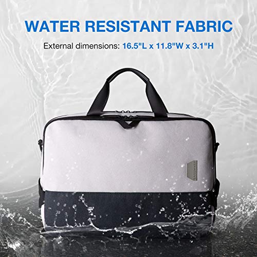 BAGSMART Laptop Bag, 15.6 Inch Laptop Case for Men Women Computer Bag Briefcase Work Business Travel,Grey