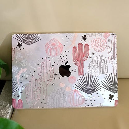 MEEgoodo for M5/M4/M3/M2 MacBook Air 15 inch Case 2026 2025 2024 2023, Case Fit Model (A3448/A3241/A3114/A2941) for MacBook Air 15.3 inch, Cacti - color: Cacti