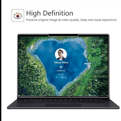 Megoo ArmorShield Screen Protector for Surface Laptop 13 Inch (2025) | Tempered Glass, [9H+ Military Grade] [3X Shatterproof Protection], HD Clear, Easy Installation, 2 Pack - size: Laptop 13" (2025)
