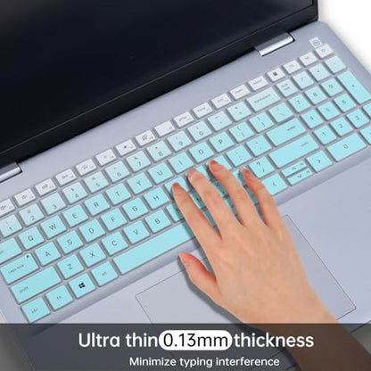 Keyboard Cover for 2025 Dell 16 Plus Laptop DB16250, Dell 16 Plus 2-in-1 Laptop DB16255 DB06250, Dell Inspiron 16 5640 5645, Dell 16 Laptops DC16250 DC16251 Keyboard Protector Skin, Ombre Mint - color: Ombre Mint