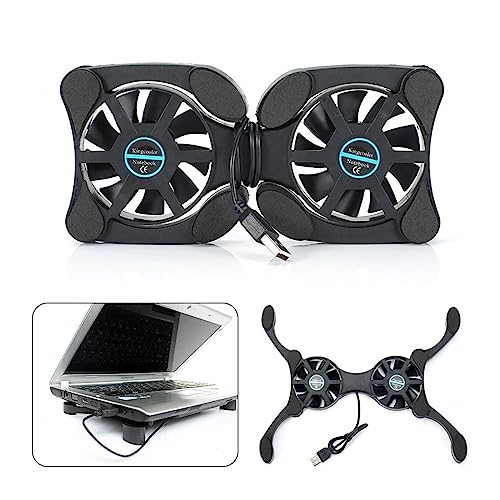 Laptop Cooling Base Foldable Laptop Notebook Cooler Cooling Pad Ergonomic Ventilated with Fans Fits 11-18 Inches Notebook Cooling Base