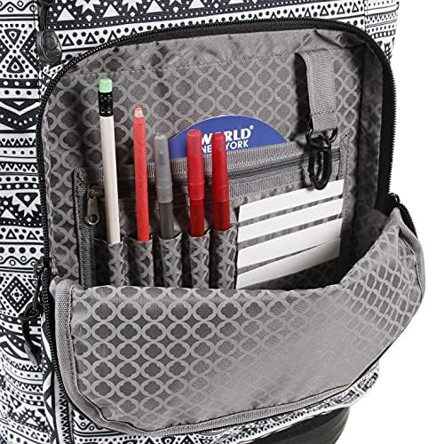 J World Sundance Laptop Rolling Backpack for Girls Boys. Roller Bookbag with Wheels, 20 Inch, Houndstooth - color: Houndstooth Black