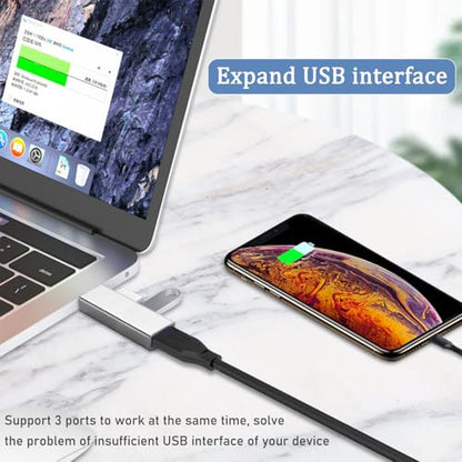 USB 3.0 Hub, VIENON Aluminium 3-Port USB Hub USB Splitter USB Expander for Laptop, Xbox, Flash Drive, HDD, Console, Printer, Camera,Keyborad, Mouse (Grey) - color: Grey