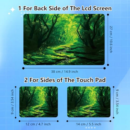 Universal Laptop Skin Sticker Decal for 11.6”12" 13" 13.3" 14" 15" 15.4" 15.6" Reusable Waterproof Scratch-Scratch Resistant Protective Vinyl Laptop Notebook Skin Stickers - Green Forests - color: Green Forests