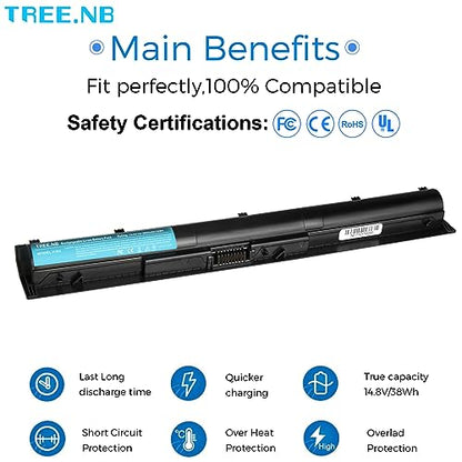 TREE.NB Spare 800049-001 KI04 Battery for HP Pavilion Battery Replacement 14-ab 15-ab 15-an 17-g 14-ab166us 15t-ab100 17t-g100 17t-s100 800009-421 800049-421 800050-001 HSTNN-DB6T TPN-Q158 - size: KI04
