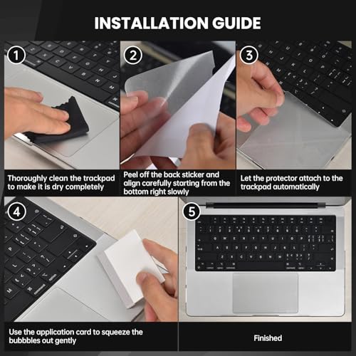 Palm Rest Cover Skin Compatible with 2025 2024 2023 MacBook Pro 16 Inch M4 M3 Chip A3403 A3186 A2991 Trackpad Protector Touch Pad Cover Skin, Apple MacBook Pro 16" Accessories, Clear (4-Piece) - size: 2023+ MacBook Pro 16" M4 M3(Clear)