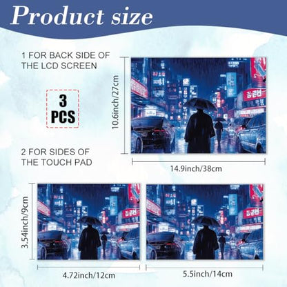 PLIGREAT Laptop Skin Sticker Decals Fits 12" 13" 13.3" 14" 15 inch Laptop Neon City Pattern Universal Removable Waterproof Notebook Art Sticker Protector Netbook PC Cover Decals - color: Neon City