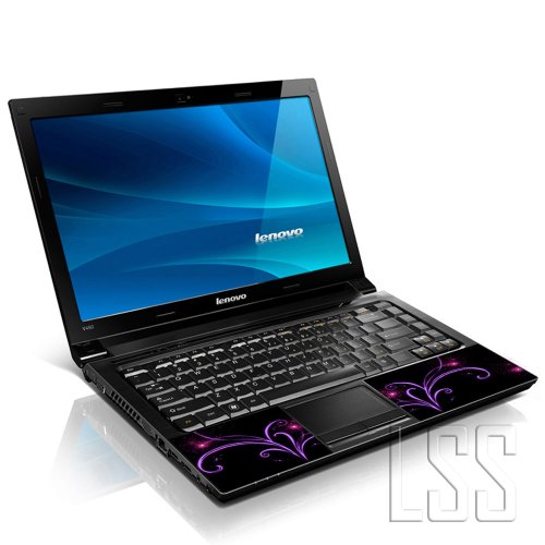 LSS 15 15.6 Inches Laptop Notebook Skin Sticker with 2 Wrist Pads - Reusable Cover Protector Vinyl Sticker Cover Decal Fits 13" - 16" HP Asus Acer Samsung - Abstract Purple Pattern - color: Abstract Purple Pattern, size: 13" - 16"