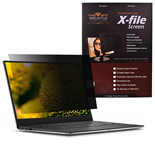 PRIVATUS Privacy Filter 15.6 inch Widescreen for Notebooks [W 13 9/16 inch x H 7 11/16 inch (W 334.5mm x H 195.1mm)] Anti-Glare Privacy Screen, Anti-Spy, Anti-Scratch Protector Film for Data(PF15.6W)