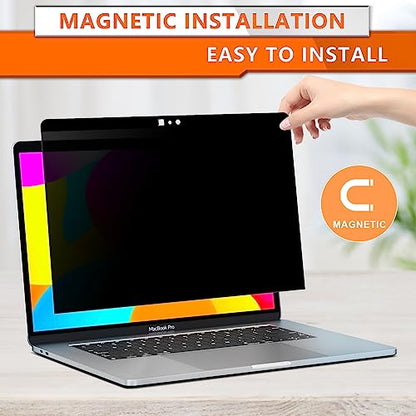 ZOEGAA Privacy Screen MacBook Pro 13 Inch (2012-2015), Magnetic Removable Anti Blue Light Filter Laptop Privacy Screen Protector with Camera Cover for MacBook 13'' Model (A1278, A1425, A1502) | 1 Install Ways; Anti Bule Light/Glare; Camera Cover; Compatib