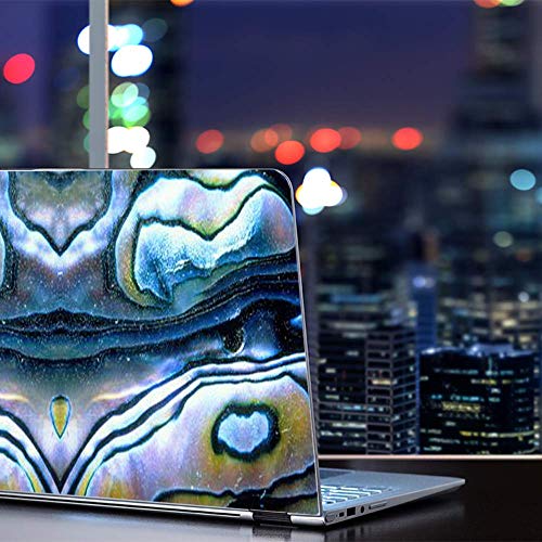 Custom Fit Made to Order Laptop Notebook Skin Vinyl Sticker Cover Decal Fits 13.3" 14" 15.6" 16" HP Lenovo Apple Mac Dell Compaq Acer|Abalone Aulon Sea Shells Pattern Crystal - color: Style 3