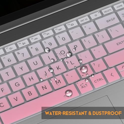 Keyboard Cover for 2026 2025 HP 15.6" Laptop 15-fc 15-fd Series, HP 15z-fc000 15t-fd000 fd100 fd200 15-fd0123dx fd0127dx 15-fc0499nr 15-fc0502nr 15-fc0399nr 15-fc0099nr fd2075nr fd1073nr, OmbrePink - color: OmbrePink