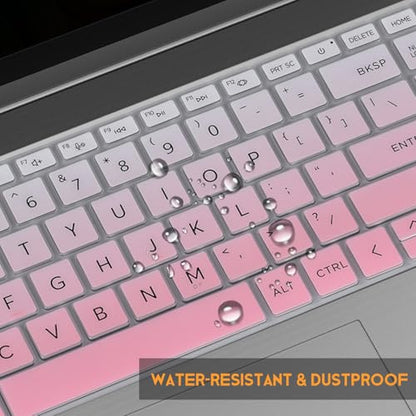 Keyboard Cover for 2026 2025 HP 15.6" Laptop 15-fc 15-fd Series, HP 15z-fc000 15t-fd000 fd100 fd200 15-fd0123dx fd0127dx 15-fc0499nr 15-fc0502nr 15-fc0399nr 15-fc0099nr fd2075nr fd1073nr, OmbrePink - color: OmbrePink