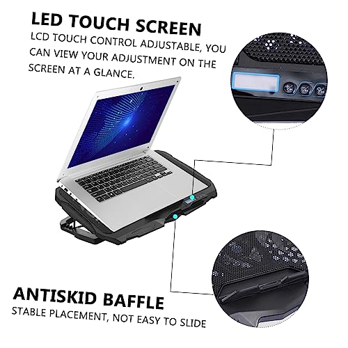 DOITOOL Adjustable Laptop Cooler High-Speed Silent Fan RGB Lighting Design Ventilated Support Stand for Gaming and Work Use Compatible Laptops