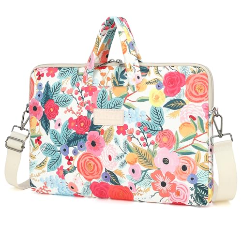 DACHEE Laptop Shoulder Bag for 15 Inch/15.6 Inch Macbook Pro - color: Garden Rose Shoulder