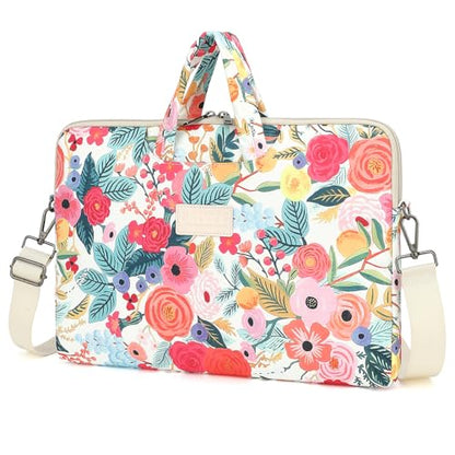 DACHEE Laptop Shoulder Bag for 15 Inch/15.6 Inch Macbook Pro - color: Garden Rose Shoulder