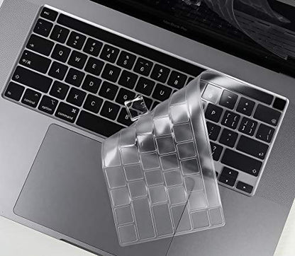 Keyboard Cover Compatible with MacBook Pro 13 inch M2 A2338 2023 2022 2021 2020 M2 M1 A2338 A2289 A2251 & MacBook Pro 16 inch A2141 2020 2019 Touch Bar & Touch ID Keyboard Protector Skin Cover, Clear - size: Mac Pro 13(Cover Touchbar)