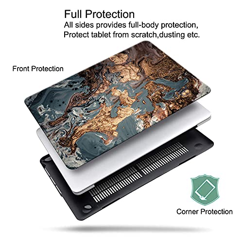 Compatible for MacBook Pro 14 Inch Case 2026 M5, 2021-2025 M4 M3 M2 M1 Pro/Max A3427 A3426 A3434 A3112 A3185 A3401 A2918 A2992 A2779 A2442, Cute Plastic Hardshell & Keyboard Cover, Gold Marble - color: Gold Marble