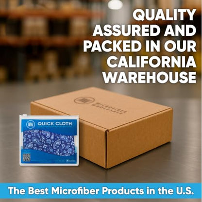 Microfiber Wholesale Quick Cloth Glasses Cleaning Cloths 8x8 Paisley Blue | 1-Pack with Case | Double-Sided Lens Cleaner Eyeglasses, Camera, Screens & Glass | Reusable Microfiber Glass Polishing Cloths - color: Blue Paisley, size: 8"x8"