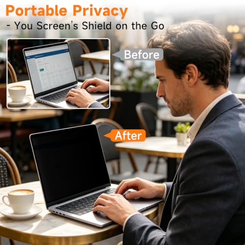 Magnetic Privacy Screen for MacBook Air 15 Inch (2023-2026, M2, M3, M4, M5) | Removable Reduce Eye Strain Laptop Privacy Screen Shield and Anti Scratch Protector for Mac 15.3in - size: for MacBook Air 15 Inch