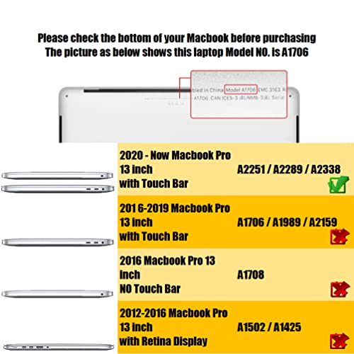 Se7enline for MacBook Pro 13 inch Touch Bar & Track Pad Protector 2020-2026 | 2 Pack Clear Touchpad Cover Skin Laptop Protective Accessories Anti-Fingerprint Anti-Scratch Dust-proof Waterproof Smooth - size: 13'' Macbook Pro (2020-Now Version)