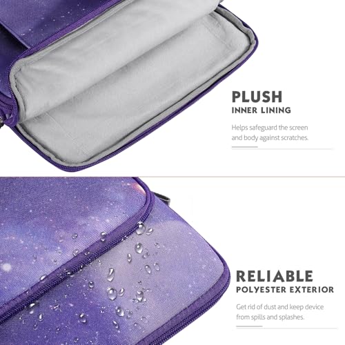 MoKo 13.3-14 Inch Laptop Sleeve Bag Carrying Case with Accessory Pocket | Fits iPad Air 13-inch M3, MacBook Pro 14-inch M3/2, MacBook Pro 13-inch M2/M1 and Surface Pro 9/8 13-inch, Purple Starry Sky - color: Purple Starry Sky, size: 13.3-14 Inch