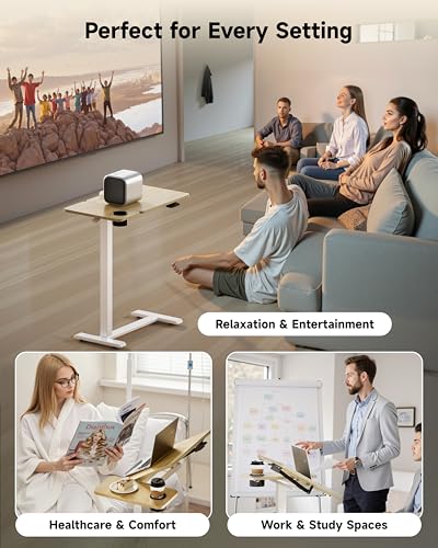 BZIUM Overbed Bedside Table with Hidden Wheels, Adjustable Medical Tilt Top Hospital Bed Table Over The Bed, Rolling Desk Mobile Standing Desk (27.6x15.8, Maple) - color: Maple, size: 27.6x15.8 Inch