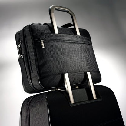 Samsonite Classic Multi Gusset Toploader Briefcase, Black, Triple Gusset 15.6-Inch