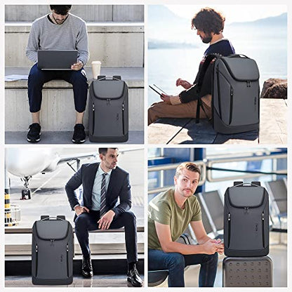 BANGE Business Smart Backpack Waterproof fit 15.6 Inch Laptop Backpack with USB Charging Port,Travel Durable Backpack - color: Grey