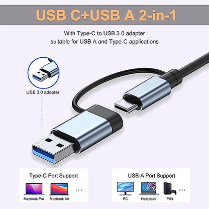 VIENON 5 in 1 Aluminum USB-C Hub with Memory Card Reader and 3 USB 3.0 Ports, for PC, Laptops, MacBook Pro/Air, iMac Pro, Surface and Tablet
