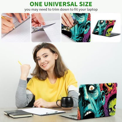 Laptop Skin Sticker Decal, Universal Protective Cover Fit 12 13 14 15.6 Inch Notebook, Reusable Water-Resistant Vinyl Decal w/ 2 Wrist Pads for Business Travel Office, Art Comic - color: Art Comic