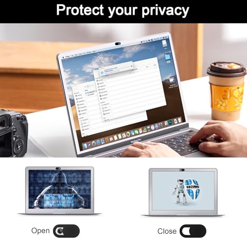 Privacy Cover Slider Stickers for Laptop Tablet Phone Front Area Adhesive Tabs for Office Study Meeting Device Use 1.0 x 0.4 Inch(black,5 PCS) - color: Black-5 PCS