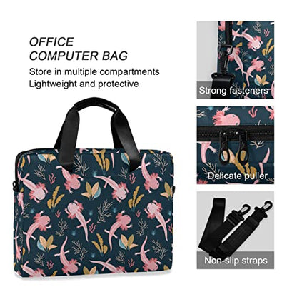 Axolotl & Sea Weed Aquarium Laptop Case 15.6 inch | Waterproof Laptop Briefcase Laptop Bag for Women & Men - color: Color 11