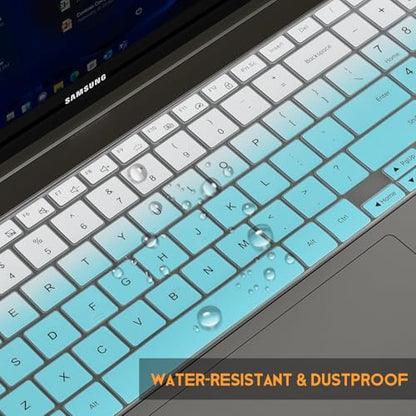 Keyboard Cover for 2025 2024 2023 Samsung Galaxy Book 5 4 3 360/Pro 360 15.6" &16", NP960XFG NP964XFG NP754XFG NP950XED NP950QDB Keyboard Protector -Ombre Mint - color: Ombre Mint