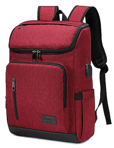 YALUNDISI Laptop Backpacks Travel Backpack Carry On Backpack Casual Daypack with USB Charging Port for Men Women Red - color: Red