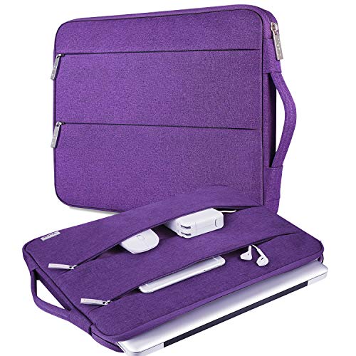 Voova Laptop Sleeve Carrying Case 15.6 16 Inch,Slim Computer Cover Bag Compatible with MacBook Pro 15/16, Dell xps 15,15-16 Inch HP Dell Asus Acer Laptop, Purple - color: Purple, size: 15.6-16 Inch