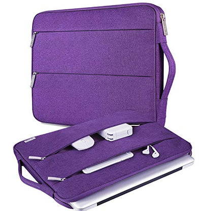 Voova Laptop Sleeve Carrying Case 13 13.6 Inch Compatible with MacBook Air 13 M1/M2/M3/M4, MacBook Pro 13/14, IPad Pro 13, Waterproof Slim Computer Cover Bag, Purple - color: Purple, size: 12.6-13.6 Inch