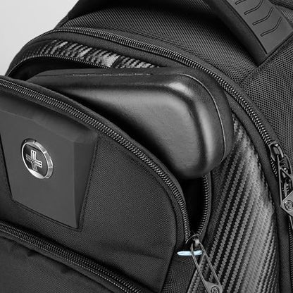 Swissdigital Design TSA Business Laptop Backpack for Men, Large Capacity Travel Backpack with Apple Find My Network and USB Charging Port Tech Backpacks Fits 17 Inch Computer Black| SD1643FB-01 - color: Black 17inch