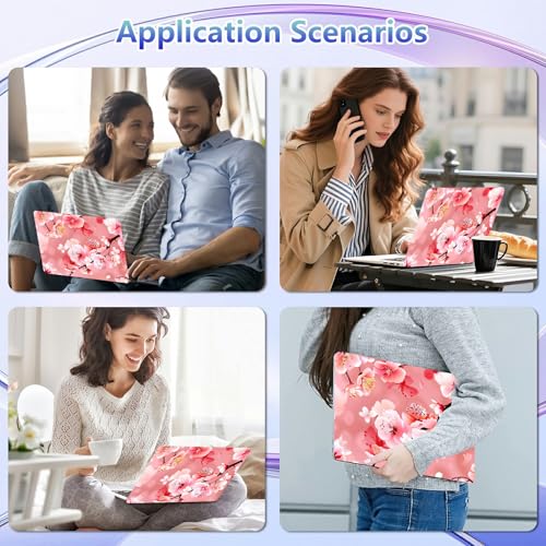 Laptop Skin Sticker Decal Cover,Peach Blossom | DIGTIALL Universal Laptop Skin Sticker, Waterproof Removable Notebook Decal Protector Cover for 12 13 14 15 Inch Laptops - color: Peach Blossom