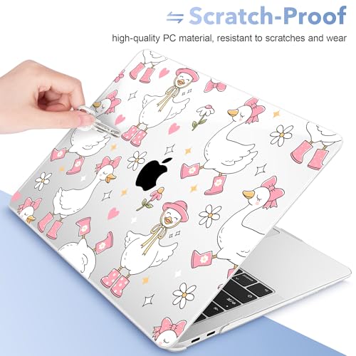 May Chen Compatible with MacBook Air 13 inch Case 2022 2021, 2020-2018 Release Model: M1 A2337 A2179 A1932, Plastic Hard Shell Case Cover for Mabook Air 13 inch with Retina Dispaly, Cute Goose Spring - color: Cute Goose Spring