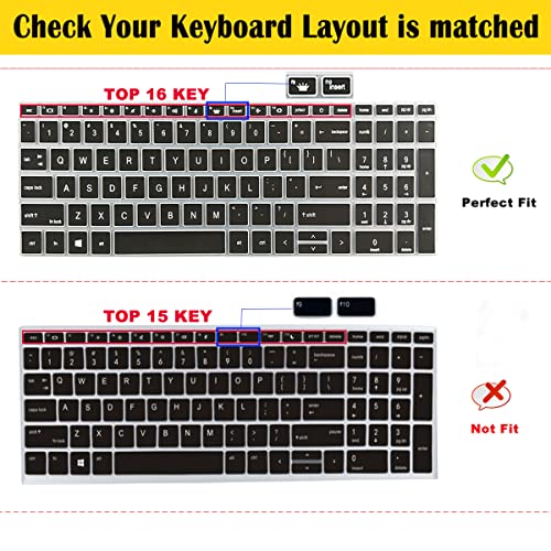 Keyboard Cover for 15.6" HP ProBook 450 G8 G9 G10/ 455 G8 G9 G10/ 650 G8/ HP Zbook Power G8 G9, HP ProBook 15.6 inch Laptop Keyboard Skin(NOT fit HP ProBook 450/455/650 G6 G7)-OmbrePink - color: OmbrePink