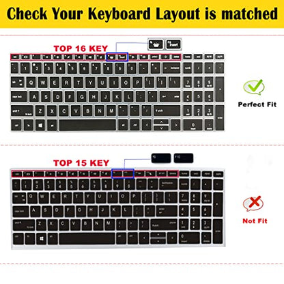 Keyboard Cover for 15.6" HP ProBook 450 G8 G9 G10/ 455 G8 G9 G10/ 650 G8/ HP Zbook Power G8 G9, HP ProBook 15.6 inch Laptop Keyboard Skin(NOT fit HP ProBook 450/455/650 G6 G7)-OmbrePink - color: OmbrePink