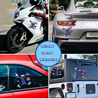 Scratch and Dent Fix Car Stickers, Funny Cartoon Cat Splash Into Pieces, Bumper Stickers for Jeep, Van, Auto, Truck, Motorcycle, Laptop, Skateboard, Wall, Window Decals Band-Aid Stickers - color: Tom-m