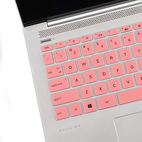 Keyboard Cover for HP Laptop 14-cf 14-fq 14-dq/dk 14-cf2121wm 14-cf2112wm 14-cf3036la 14-cf0006dx 14-cf2033wm 14-cf0013dx 14-cf2701ds 14-cf0014dx 14-fq1025nr fq0013dx fq0020nr 14-dk0002dx 14-dk0032dx - color: New-Pink