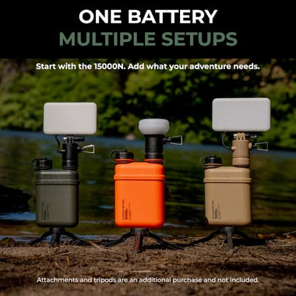 NESTOUT Rugged Power Bank, 15000mAh Outdoor Charger, 32W USB-C Fast Charging PD, Waterproof IP67, Durable Shockproof, Battery Pack for iPhone Tablet Hiking Travel Camping (Olive Green, 15000mAh) - color: Olive Green