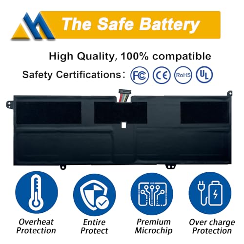 L18M4PH0 L18C4PH0 Laptop Battery Replacement for Lenovo Yoga C940-14IIL Yoga C940 15irh 14 Series 5B10T11585 5B10W67374 5B10T11586 5B10W67180 7.68V 60Wh 7820mAh 4-Cell - size: 11.48*4.08*0.21 inch L18M4PH0