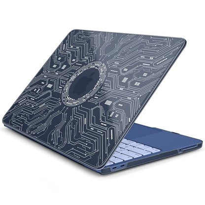 Batianda Case for MacBook Neo 13 Inch 2026 Model A3404, Noir Circuit | 4-in-1 Laptop Accessories Bundle with Circuit Board Art, Ultra Slim Hard Shell for Tech Lovers and Students - color: Tech-Noir Circuit