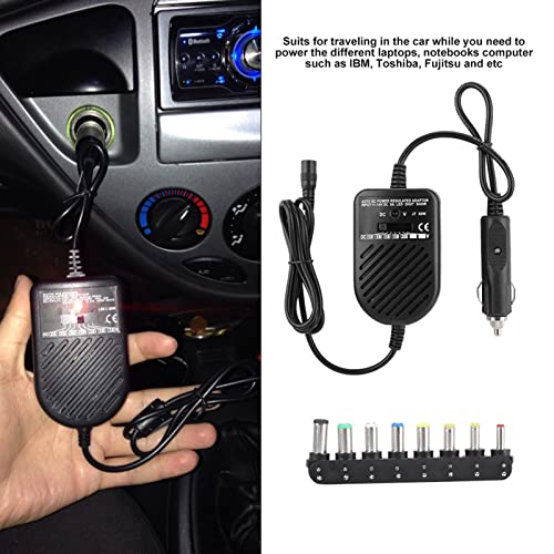 Ejoyous Car Laptop Charger Adapter 15V-24V, 80W Power Adapter Notebook Charger Power Supply Set with 8 Plug Heads, for Laptop Notebook Computers