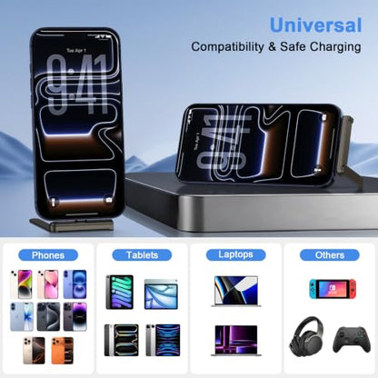 240W USB-C 90°Degree Invisible Phone Stand with USB C Adapter,2Pack 2 in 1 Type C Male to Female Adapter with Foldable Phone Desk Stand Holder for iPhone 17 Pro Max/16/15/Samsung/Pixel/Gaming